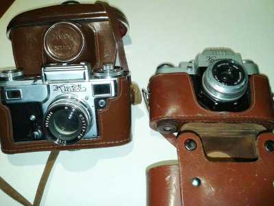 Una Kiev 4 del 1959 e una Kpucman del 1950 